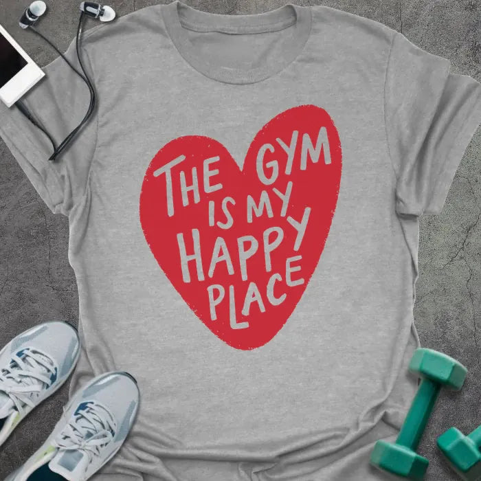 T-Shirt Sport Grey / S Happy Place T-Shirt