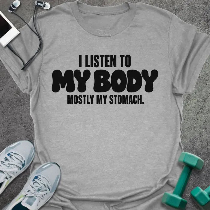 T-Shirt Sport Grey / S Mostly Stomach T-Shirt