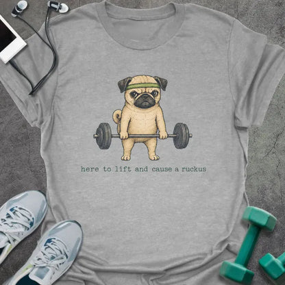 T-Shirt Sport Grey / S Pug Deadlift T-Shirt