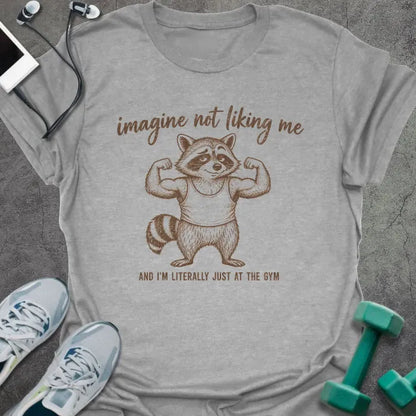 T-Shirt Sport Grey / S Raccoon Flexing T-Shirt