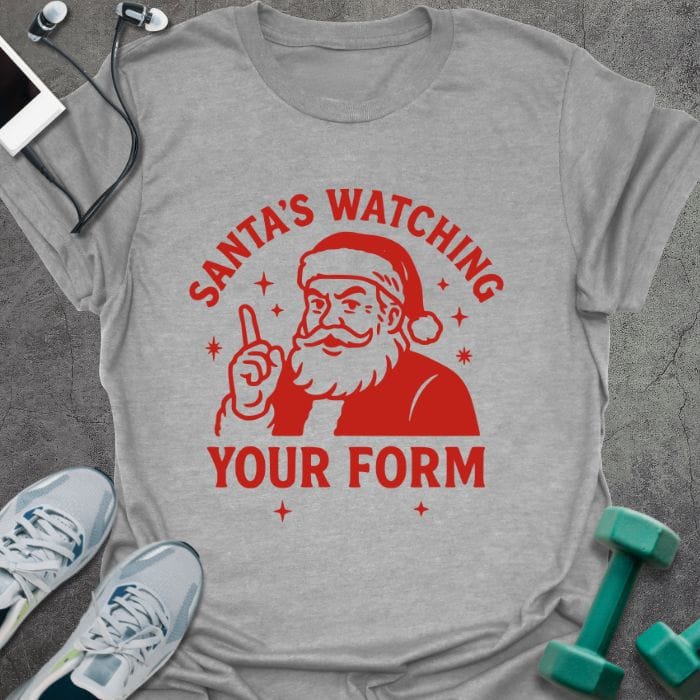 T-Shirt Sport Grey / S Santa's Watching T-Shirt