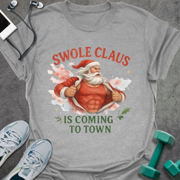 T-Shirt Sport Grey / S Swole Claus T-Shirt