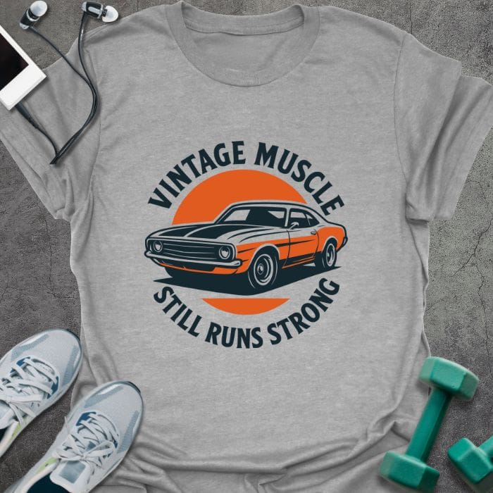 T-Shirt Sport Grey / S Vintage Muscles T-Shirt