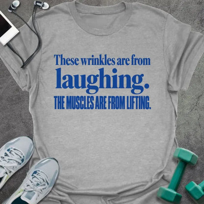 T-Shirt Sport Grey / S Wrinkles Laughing T-Shirt