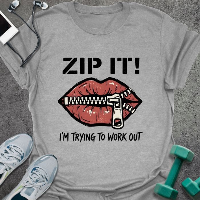 T-Shirt Sport Grey / S Zip It T-Shirt