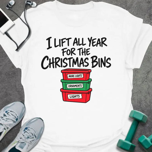 T-Shirt White / M Christmas Bins T-Shirt