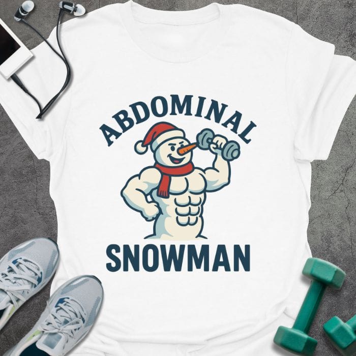 T-Shirt White / S Ab Snowman T-Shirt
