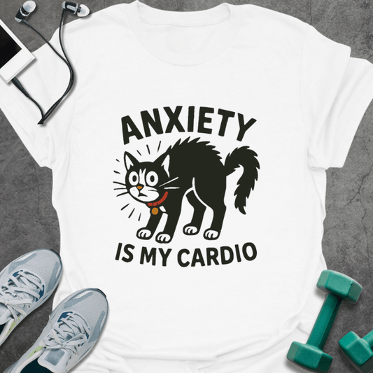 T-Shirt White / S Anxiety Cat T-Shirt