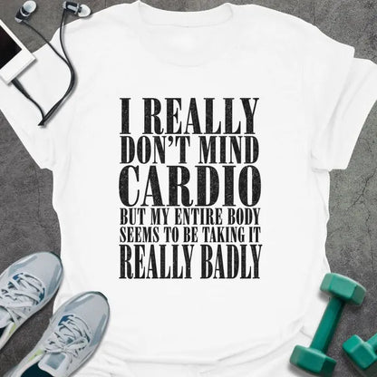 T-Shirt White / S Cardio Badly T-Shirt