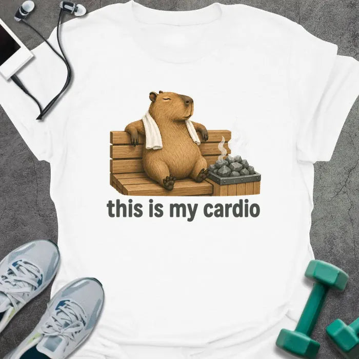 T-Shirt White / S Cardio Capybara T-Shirt