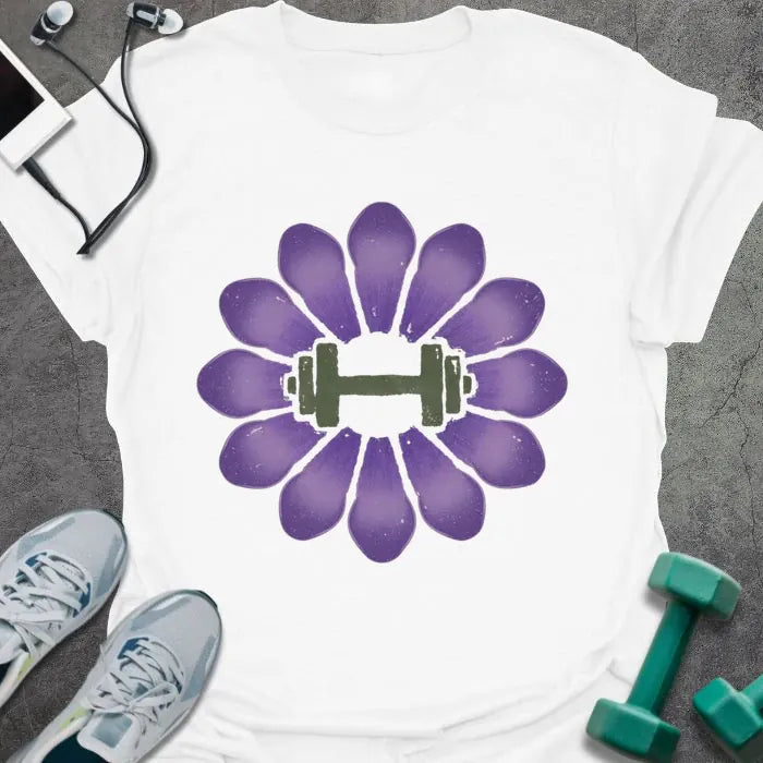 T-Shirt White / S Crocus Dumbbell T-Shirt