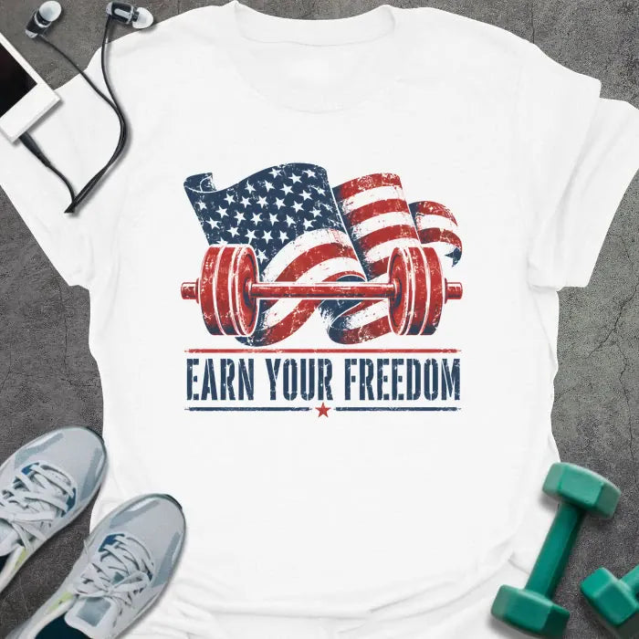 T-Shirt White / S Earn Freedom T-Shirt