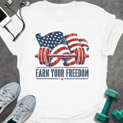 T-Shirt White / S Earn Freedom T-Shirt