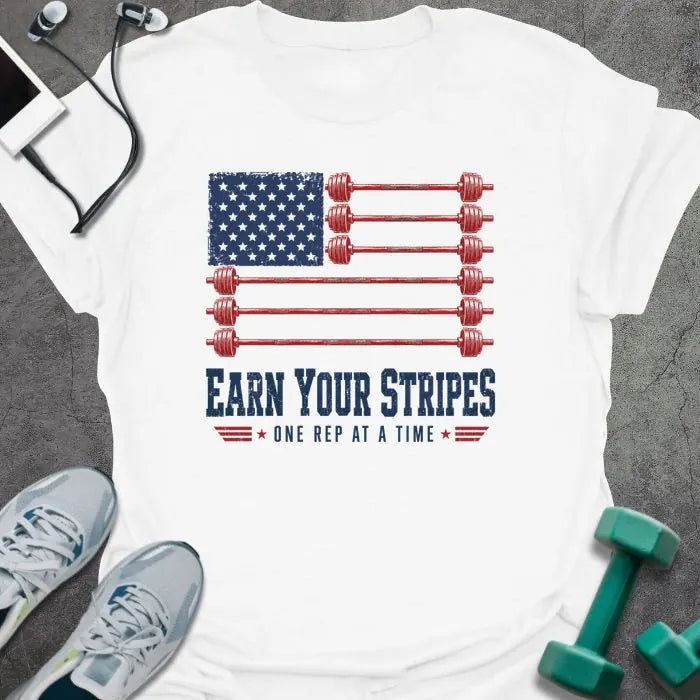 T-Shirt White / S Earn Stripes T-Shirt