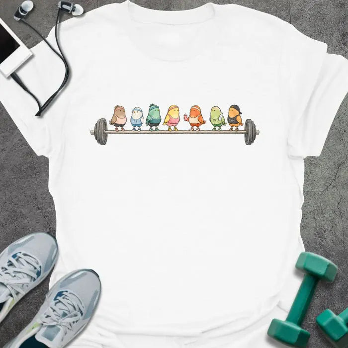 T-Shirt White / S Gym Birds T-Shirt