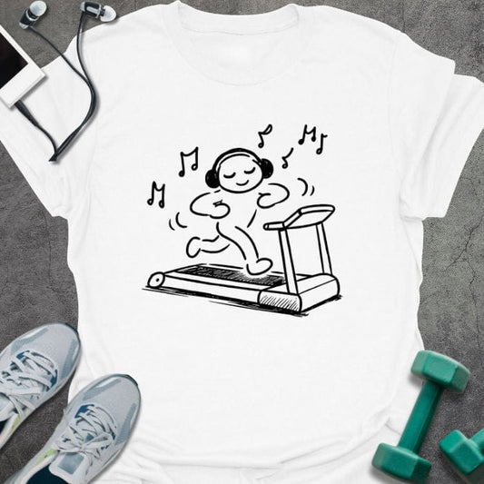 T-Shirt White / S Music Treadmill T-Shirt