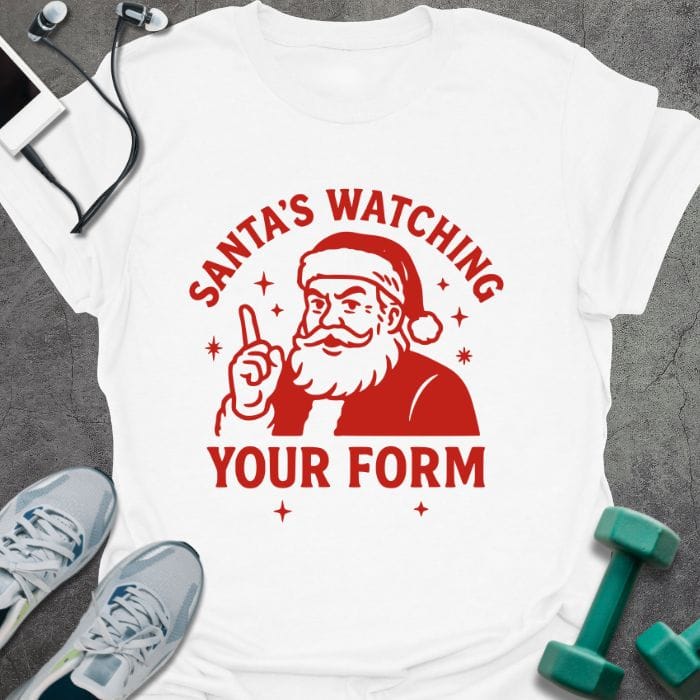 T-Shirt White / S Santa's Watching T-Shirt