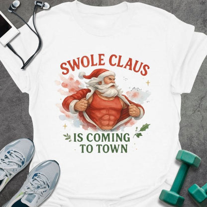 T-Shirt White / S Swole Claus T-Shirt