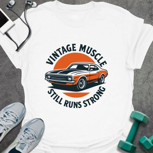 T-Shirt White / S Vintage Muscles T-Shirt