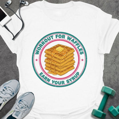 T-Shirt White / S Workout Waffles T-Shirt