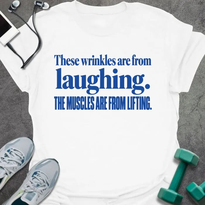 T-Shirt White / S Wrinkles Laughing T-Shirt