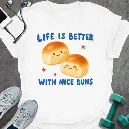 T-Shirt White / XS Nice Buns T-Shirt