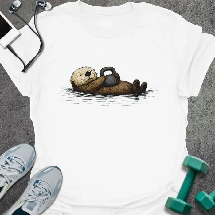 T-Shirt White / XS Otter Kettlebell T-Shirt