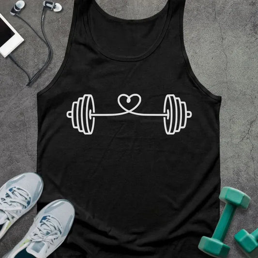 Tank Top Black / XS Barbell String Heart Tank