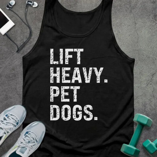 Tank Top Black / XS Lift Heavy Pet Dogs Tank