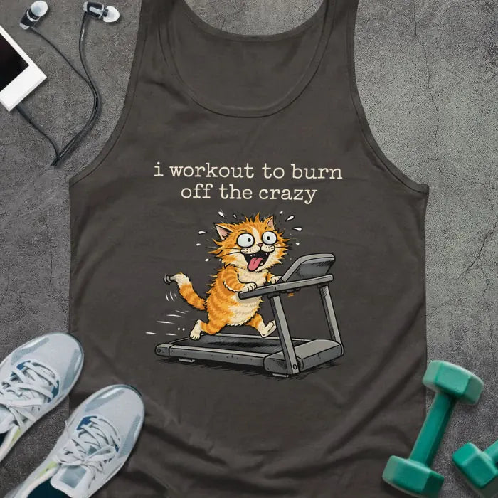 Tank Top Dark Grey / XS Crazy Cat Tank