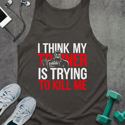 Tank Top Dark Grey / XS Trainer Trying Tank