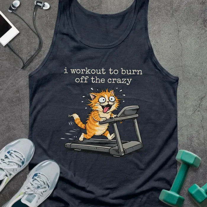 Tank Top Navy / XS Crazy Cat Tank