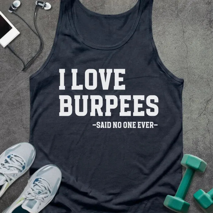 Tank Top Navy / XS I Love Burpees Tank