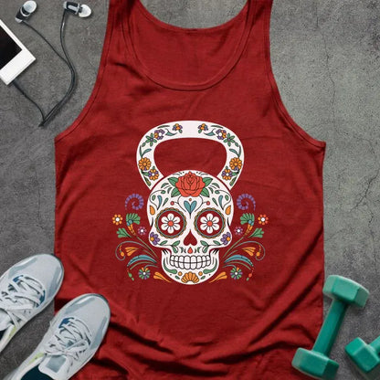 Tank Top Red / XS Floral Kettlebell Tank