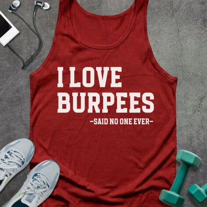 Tank Top Red / XS I Love Burpees Tank