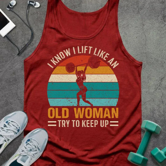 Tank Top Red / XS Old Woman Lift Tank