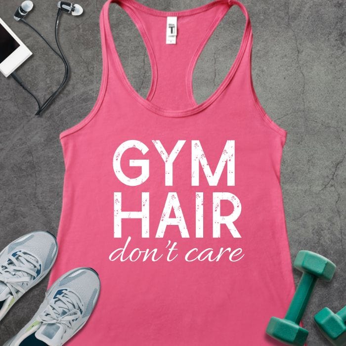 Tank Top Solid Hot Pink / XS Gym Hair Tank