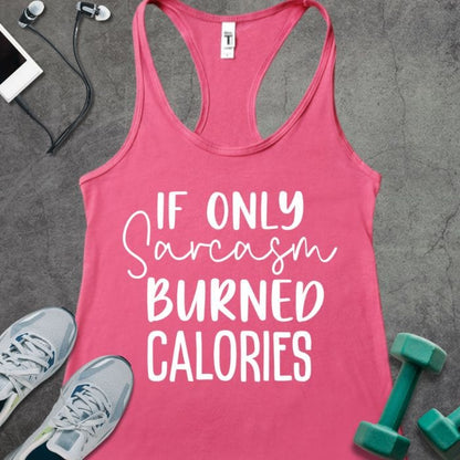 Tank Top Solid Hot Pink / XS If Only Sarcasm Tank