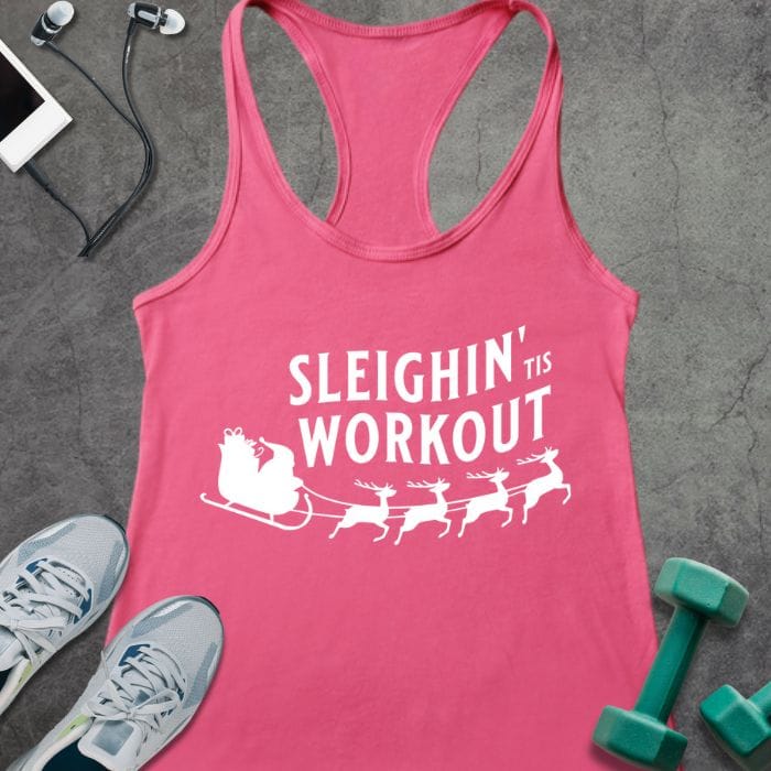 Tank Top Solid Hot Pink / XS Sleighin Workout Tank