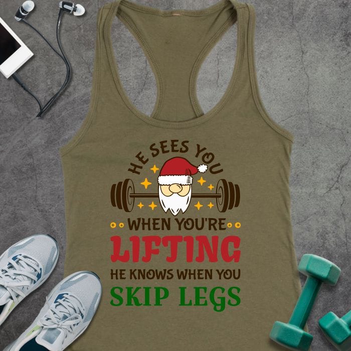 Tank Top Solid Military Green / XS See You Lifting Tank