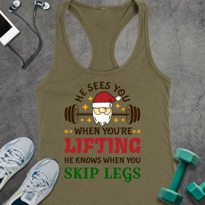 Tank Top Solid Military Green / XS See You Lifting Tank