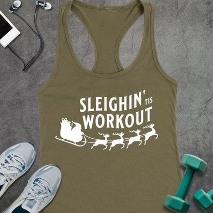 Tank Top Solid Military Green / XS Sleighin Workout Tank