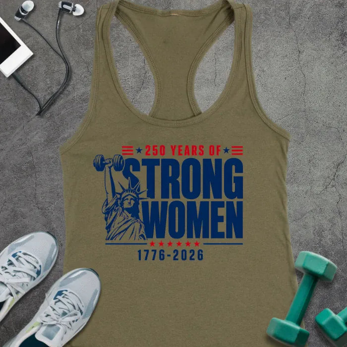 Tank Top Solid Military Green / XS Strong Women