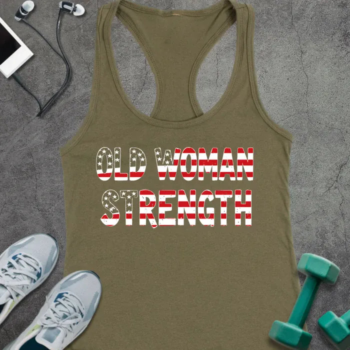 Tank Top Solid Military Green / XS Woman Strength