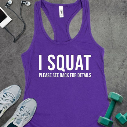 Tank Top Solid Purple Rush / XS I Squat Tank