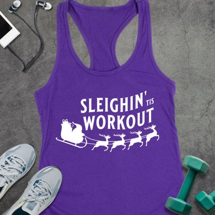 Tank Top Solid Purple Rush / XS Sleighin Workout Tank