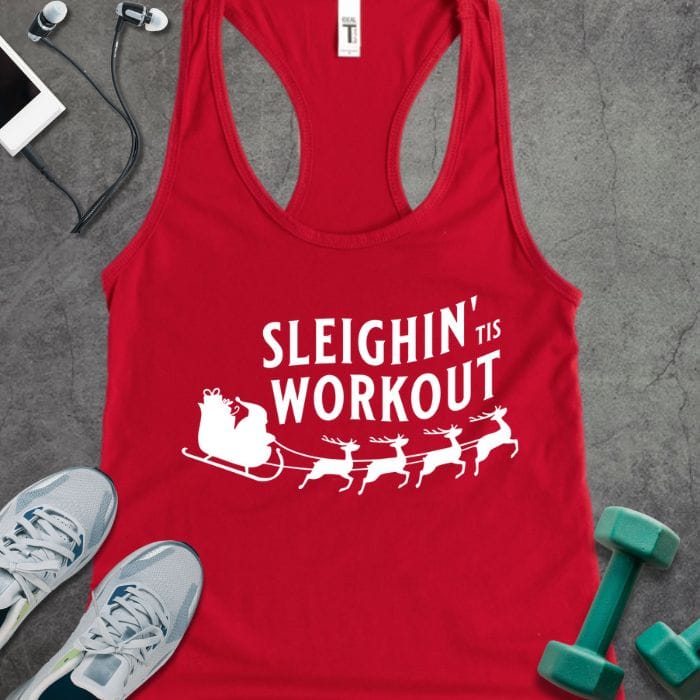 Tank Top Solid Red / XS Sleighin Workout Tank