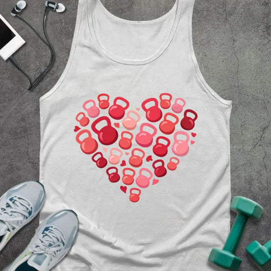 Tank Top White / XS Kettlebell Heart Tank