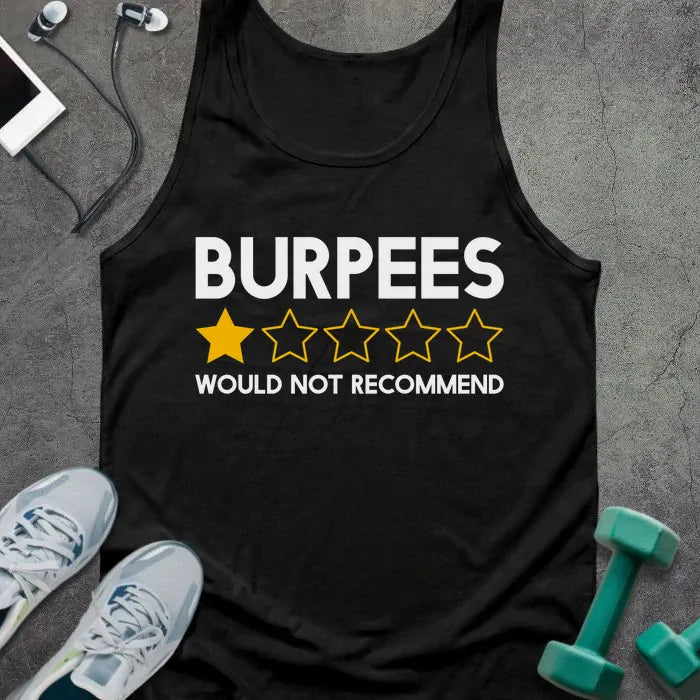 Tank Top XS / Black Burpees Review Tank