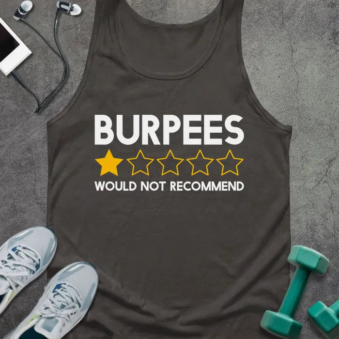 Tank Top XS / Dark Grey Burpees Review Tank